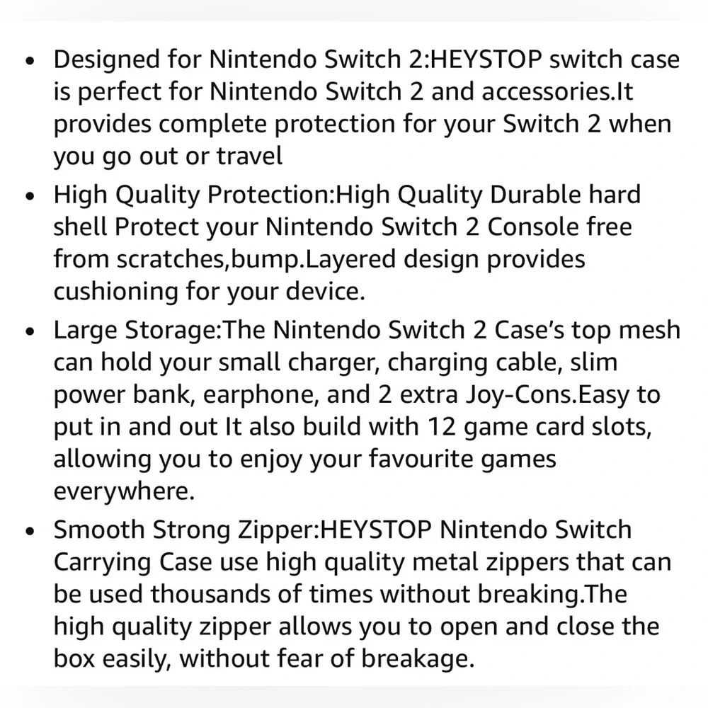 NWT HEYSTOP Switch2 Portable Protection Case